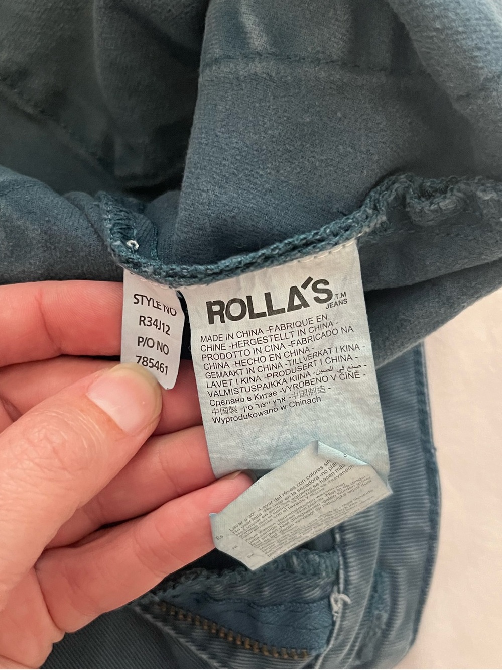 Rolla’s Sailor Jeans High Rise Wide Leg Teal Blue Jeans Retro Denim Size 29 - Picture 10 of 14